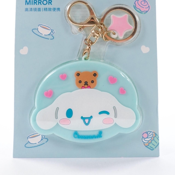 Cinnamoroll Compact Mirror Bag Charm Keychain (Licensed SANRIO) - Picture 2 of 9